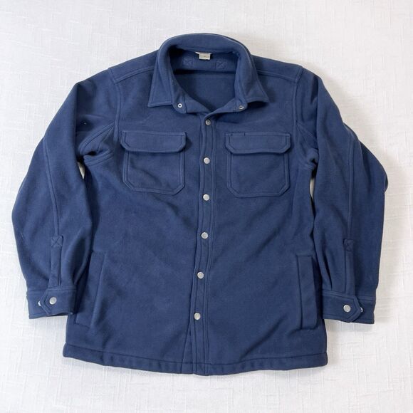 Duluth Trading Co Shoreman Fleece Snap Button Shirt Jacket M-L Outdoors Work - Picture 1 of 9
